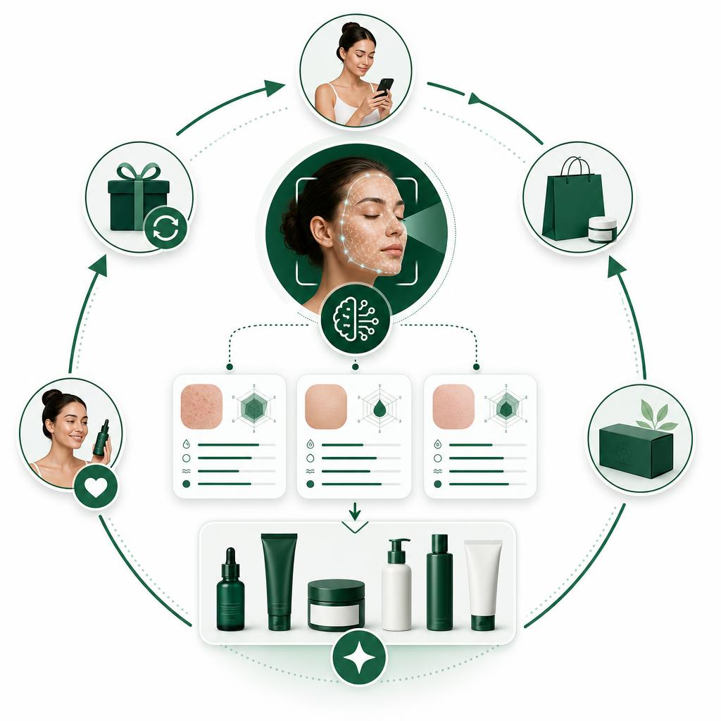 Ilustrasi artikel: Tingkatkan Repeat Order Skincare dengan Data AI Analisa Kulit